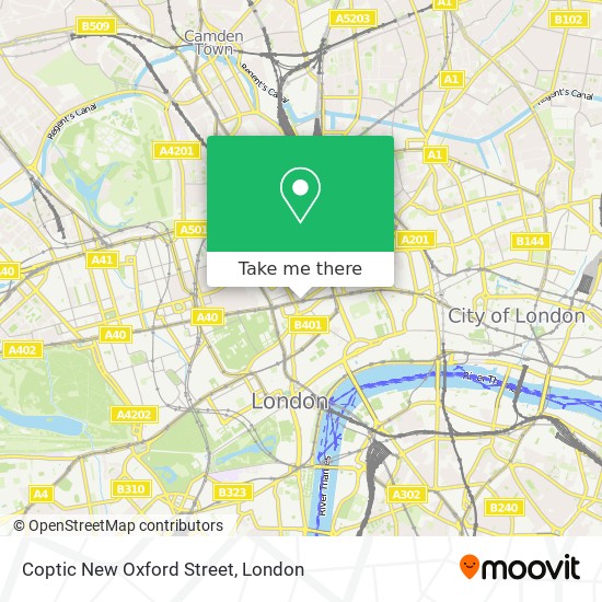 Coptic New Oxford Street map