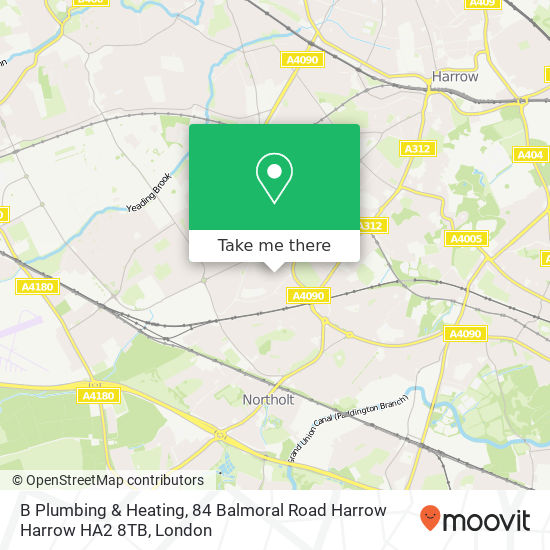 B Plumbing & Heating, 84 Balmoral Road Harrow Harrow HA2 8TB map