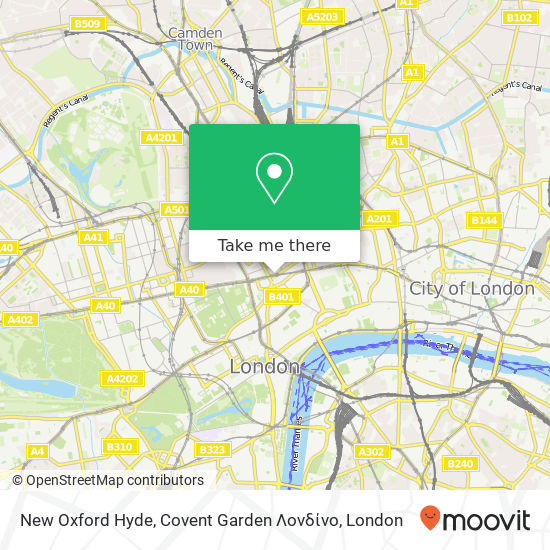 New Oxford Hyde, Covent Garden Λονδίνο map