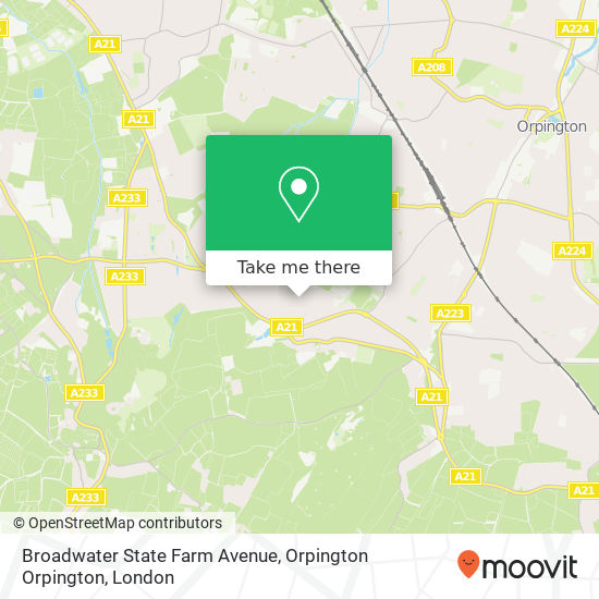 Broadwater State Farm Avenue, Orpington Orpington map