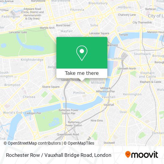 Rochester Row / Vauxhall Bridge Road map