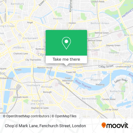 Chop'd Mark Lane, Fenchurch Street map