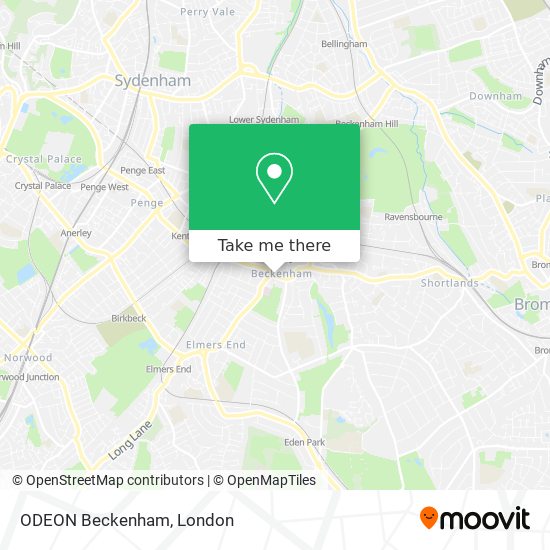 ODEON Beckenham map
