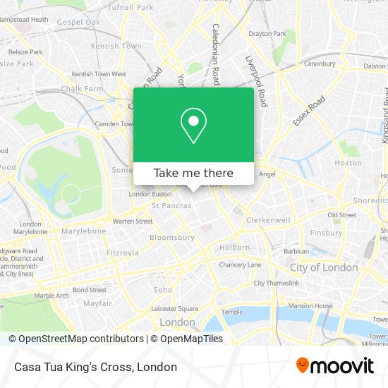 Casa Tua King's Cross map