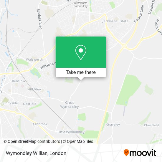 Wymondley Willian map