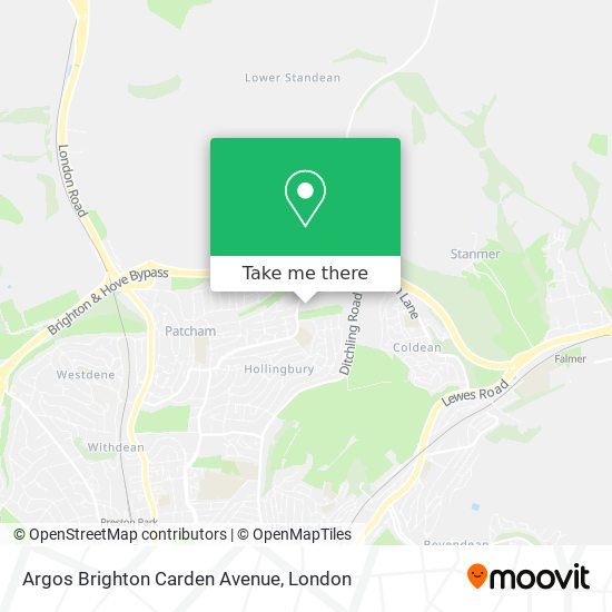 Argos Brighton Carden Avenue map