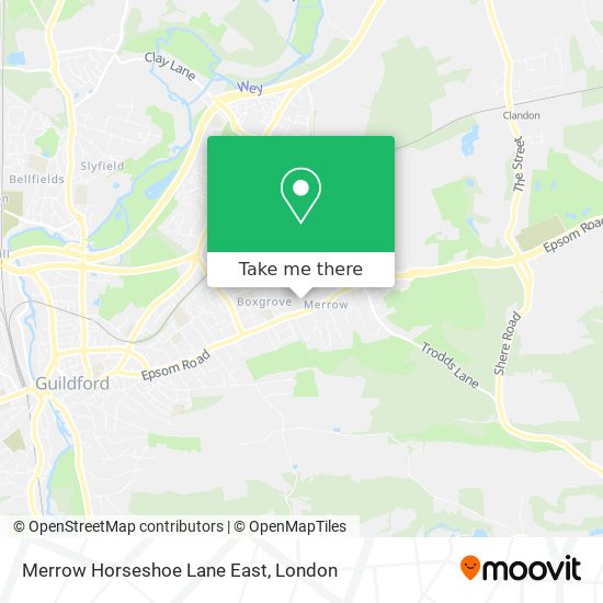 Merrow Horseshoe Lane East map