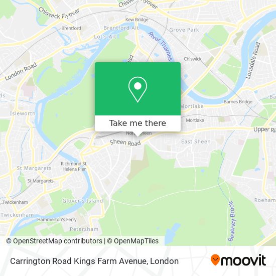 Carrington Road Kings Farm Avenue map