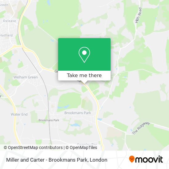 Miller and Carter - Brookmans Park map