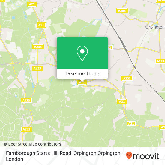 Farnborough Starts Hill Road, Orpington Orpington map