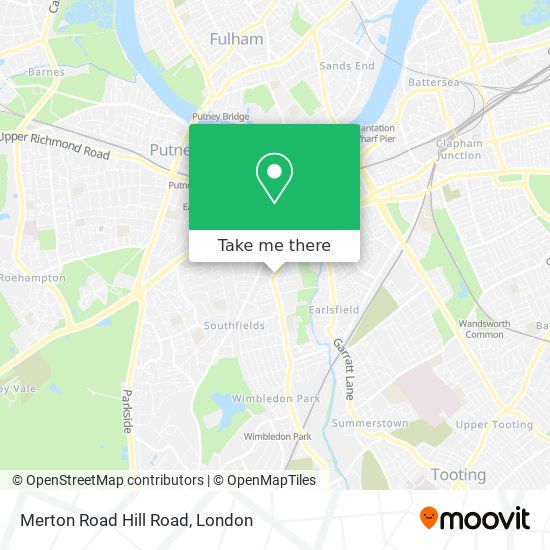 Merton Road Hill Road map