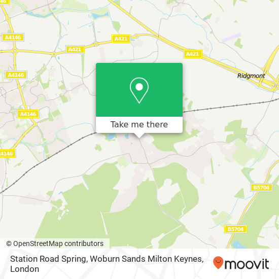 Station Road Spring, Woburn Sands Milton Keynes map