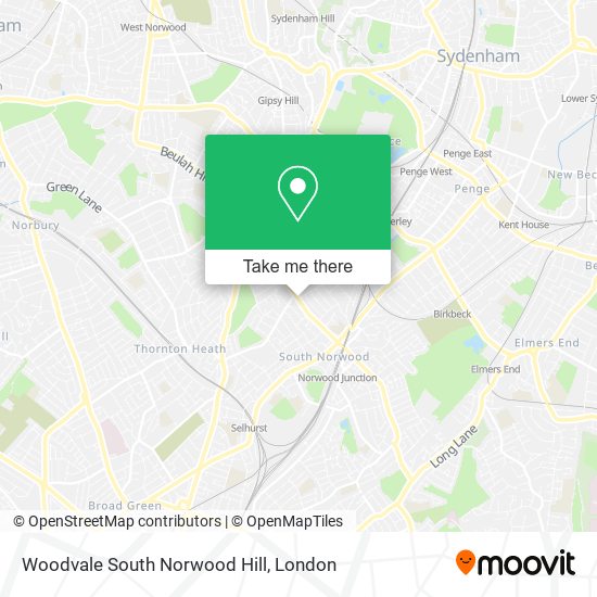 Woodvale South Norwood Hill map
