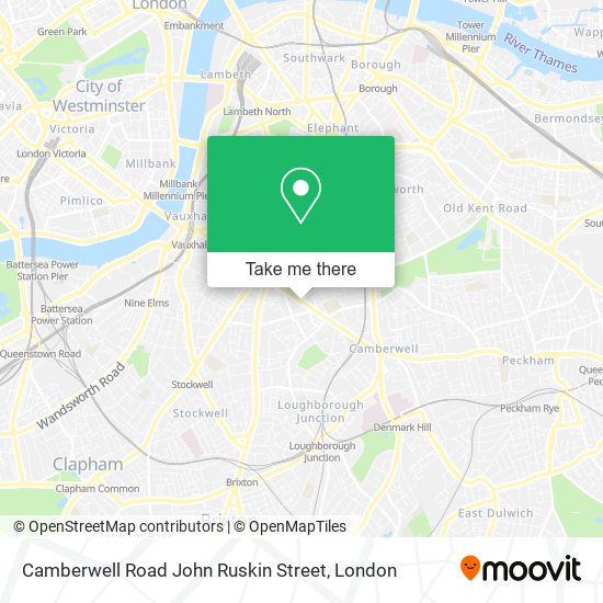 Camberwell Road John Ruskin Street map