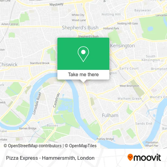 Pizza Express - Hammersmith map