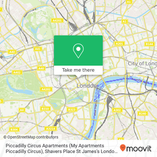 Piccadilly Circus Apartments (My Apartments Piccadilly Circus), Shavers Place St James's London SW1Y 4 map