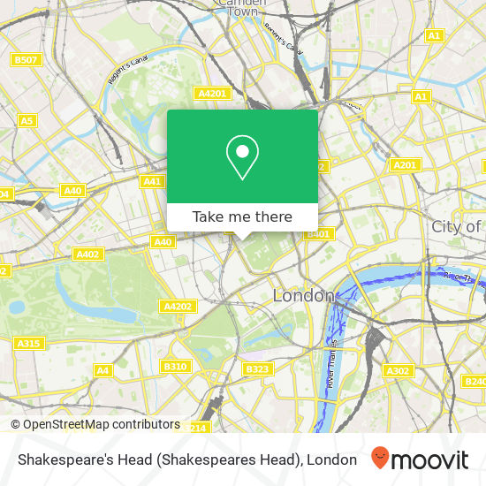 Shakespeare's Head (Shakespeares Head) map