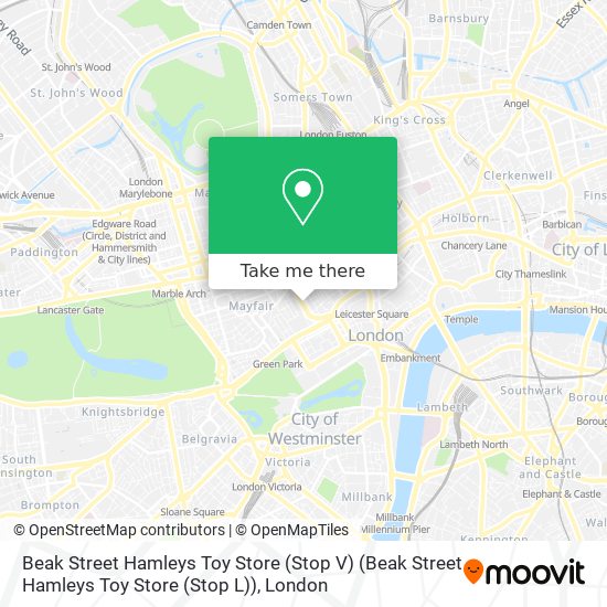 Beak Street Hamleys Toy Store (Stop V) (Beak Street Hamleys Toy Store (Stop L)) map