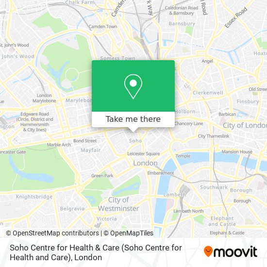 Soho Centre for Health & Care map