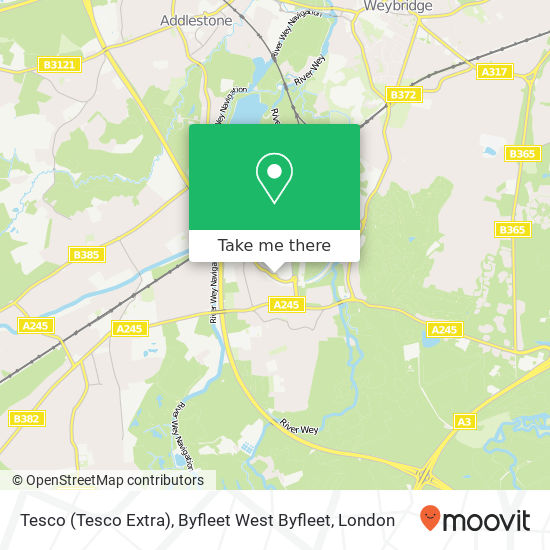 Tesco (Tesco Extra), Byfleet West Byfleet map
