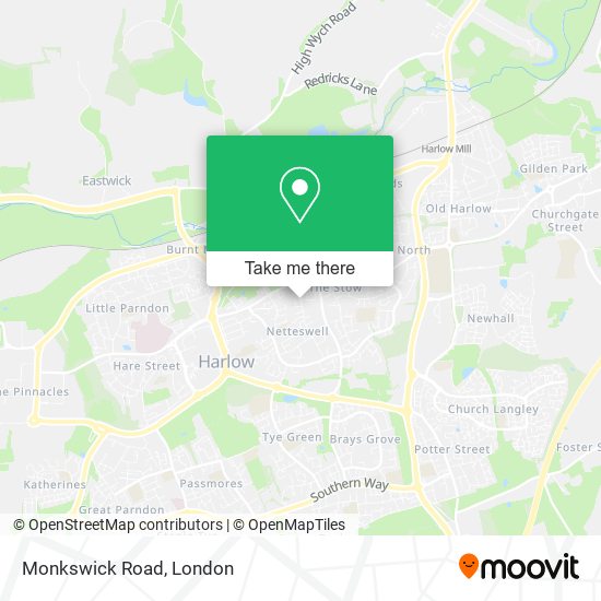 Monkswick Road map
