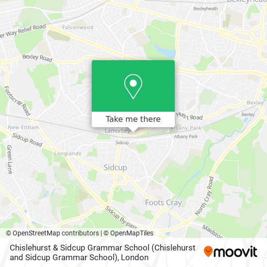 Chislehurst & Sidcup Grammar School map