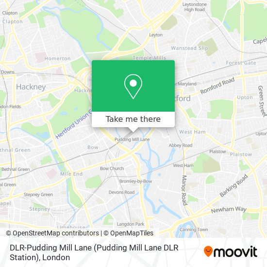 DLR-Pudding Mill Lane map
