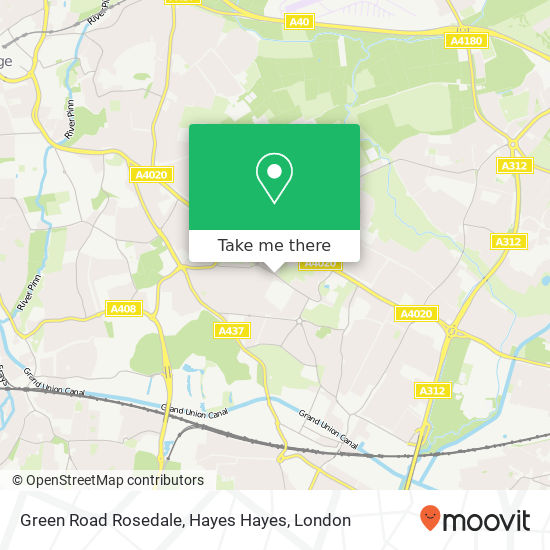 Green Road Rosedale, Hayes Hayes map