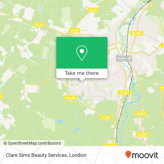 Clare Sims Beauty Services map