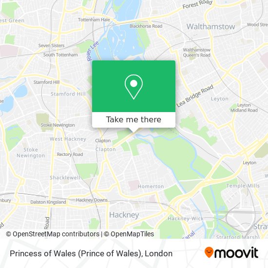 Princess of Wales (Prince of Wales) map