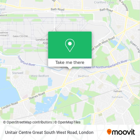 Unitair Centre Great South West Road map