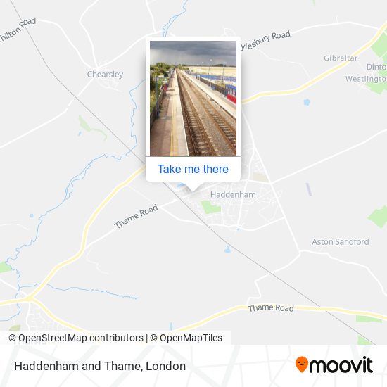Haddenham and Thame map