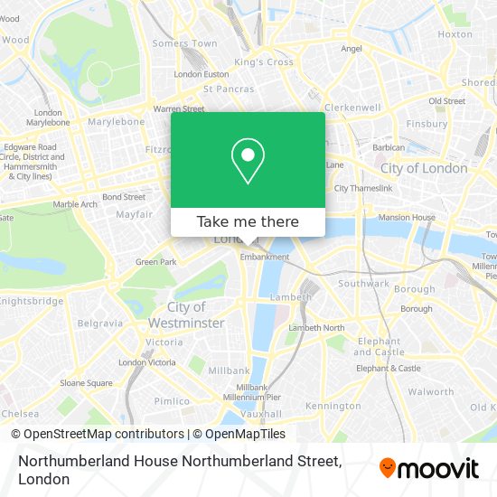 Northumberland House Northumberland Street map