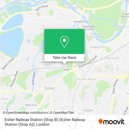 How to get to Esher Railway Station (Stop B) (Esher Railway Station