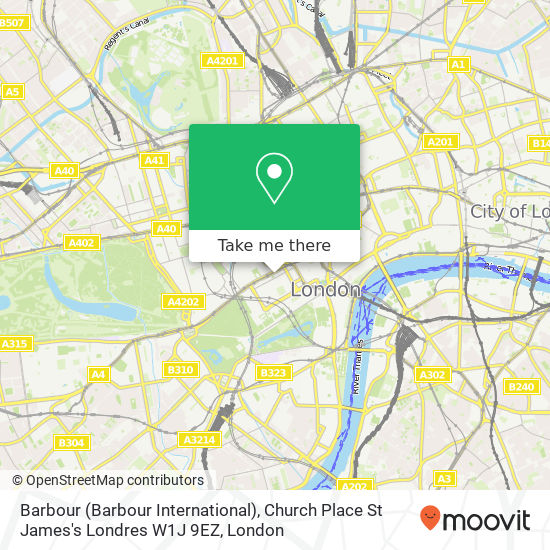 Barbour (Barbour International), Church Place St James's Londres W1J 9EZ map