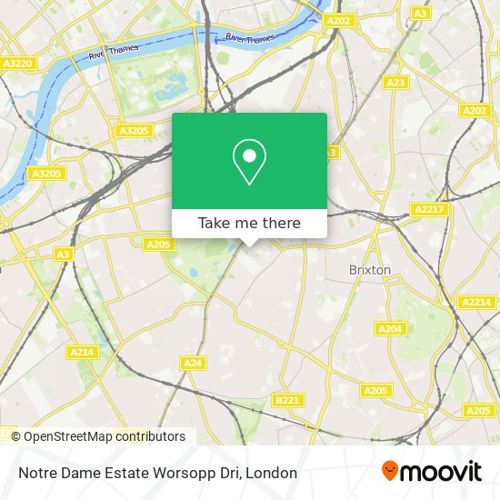 Notre Dame Estate Worsopp Dri map