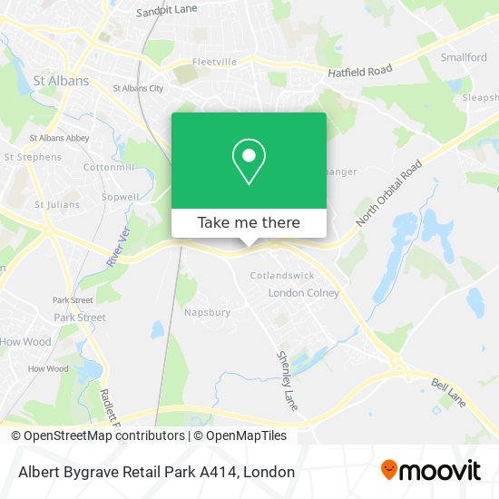 Albert Bygrave Retail Park A414 map