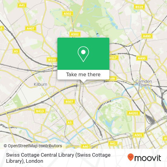 Swiss Cottage Central Library map