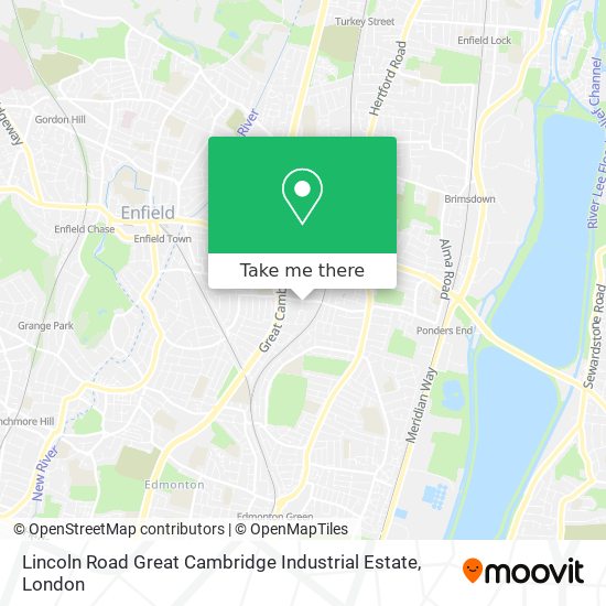 Lincoln Road Great Cambridge Industrial Estate map