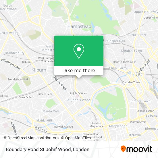 Boundary Road St John' Wood map