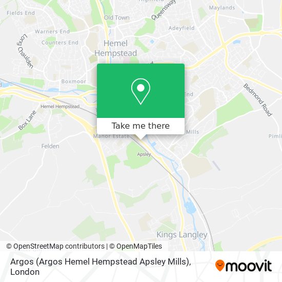 Argos (Argos Hemel Hempstead Apsley Mills) map