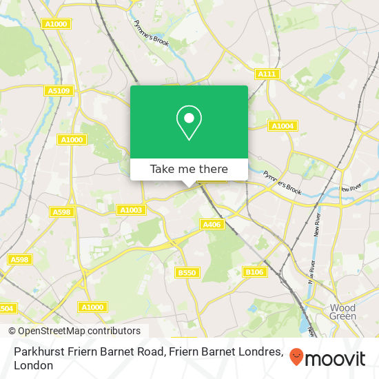 Parkhurst Friern Barnet Road, Friern Barnet Londres map