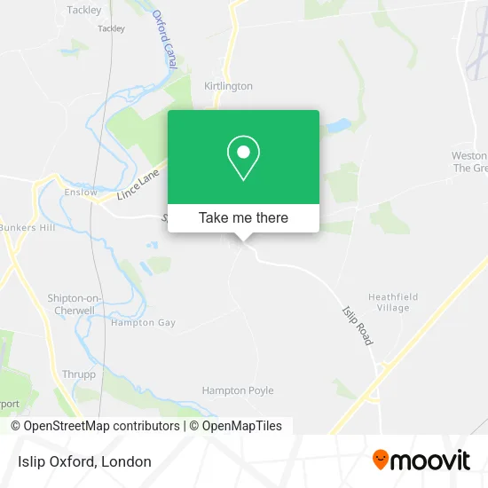 Islip Oxford map