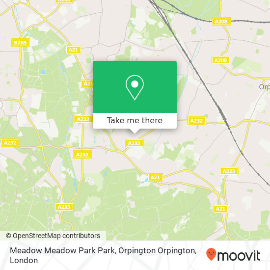 Meadow Meadow Park Park, Orpington Orpington map