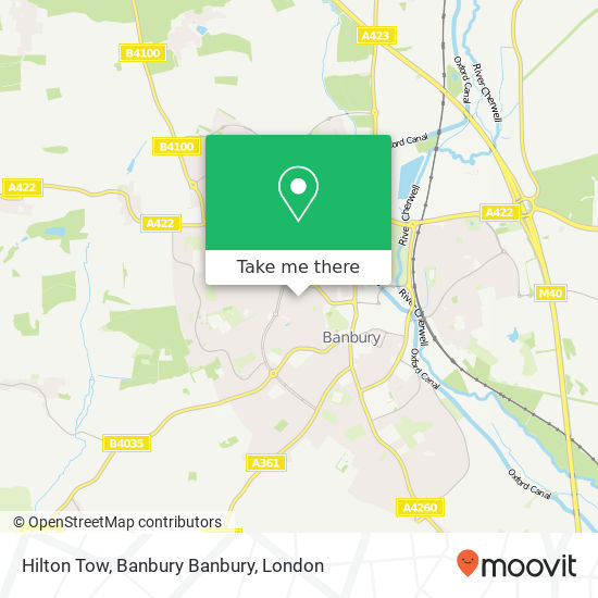 Hilton Tow, Banbury Banbury map