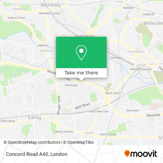 Concord Road A40 map