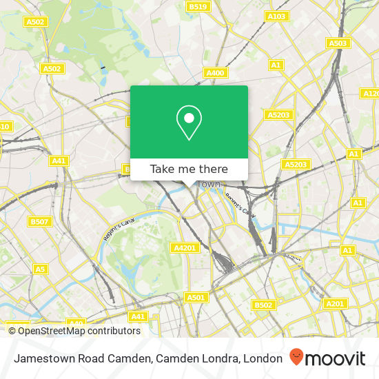 Jamestown Road Camden, Camden Londra map