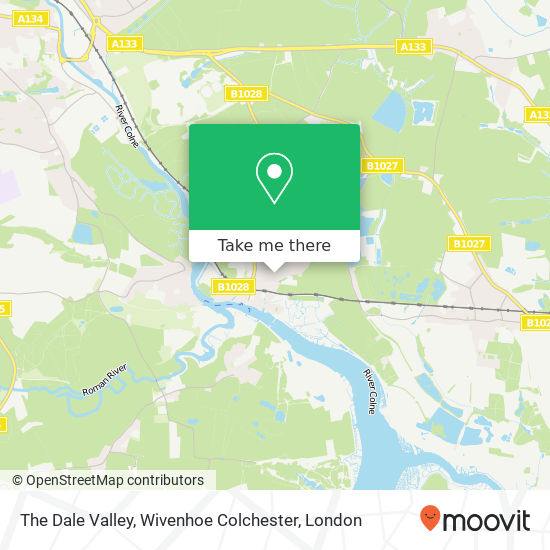 The Dale Valley, Wivenhoe Colchester map