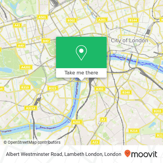 Albert Westminster Road, Lambeth London map