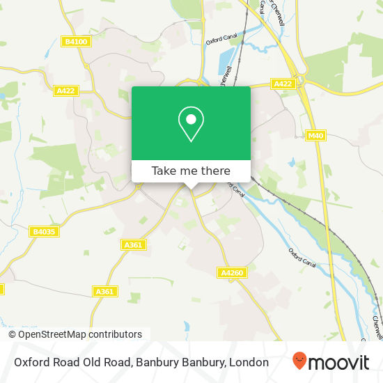 Oxford Road Old Road, Banbury Banbury map